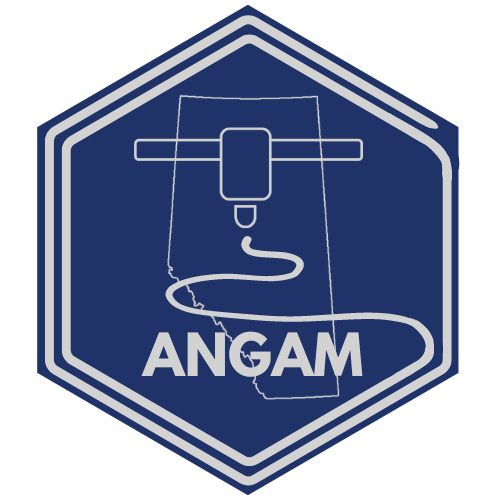 angam logo blue and grey